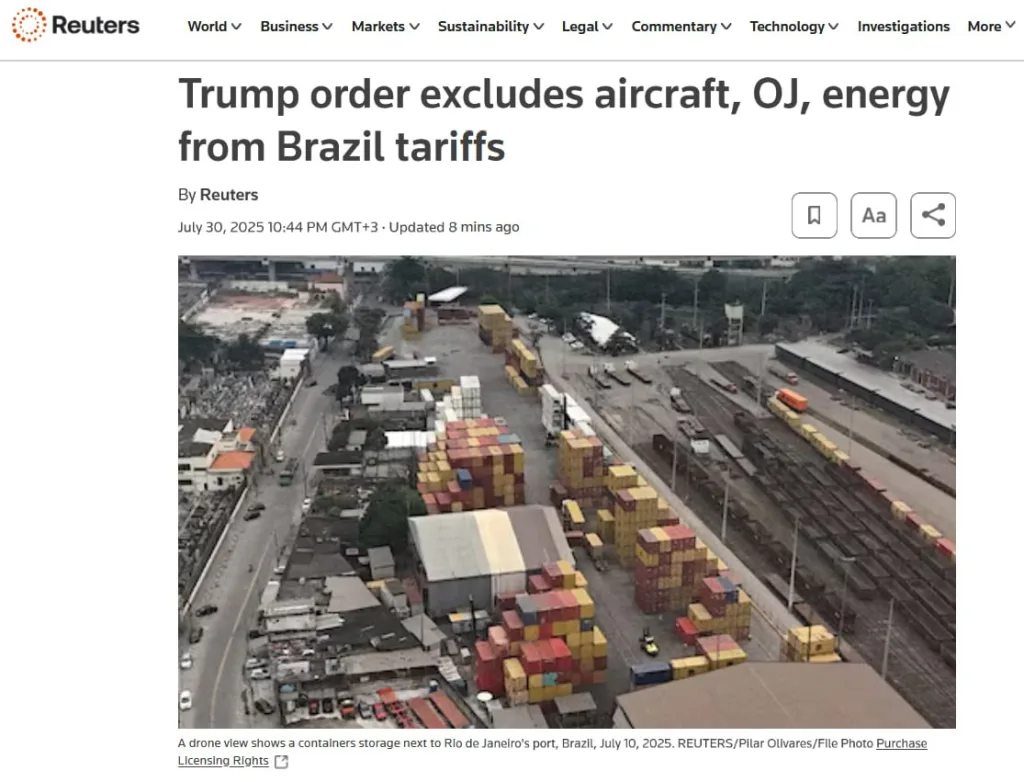 Трамп ввёл пошлины против Бразилии с прицелом на весь БРИКС