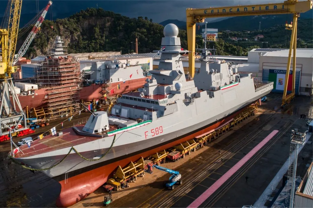 Итальянское судостроительное объединение Fincantieri рапортует, что десятый фрегат FREMM (б.н. F 589) «Emilio Bianchi» был передан ВМС Италии