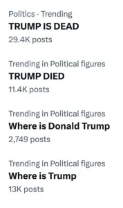 В сети расходятся слухи о смерти Трампа