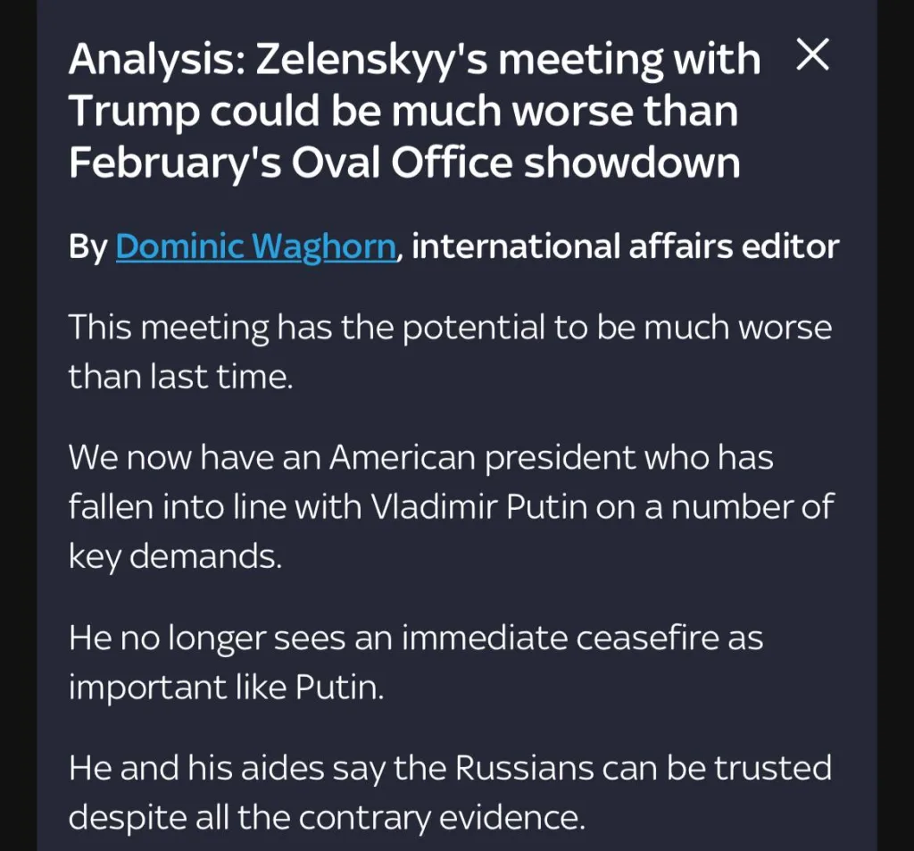 Встреча Зеленского с Трампом может получиться ещё хуже чем февральская — Sky News