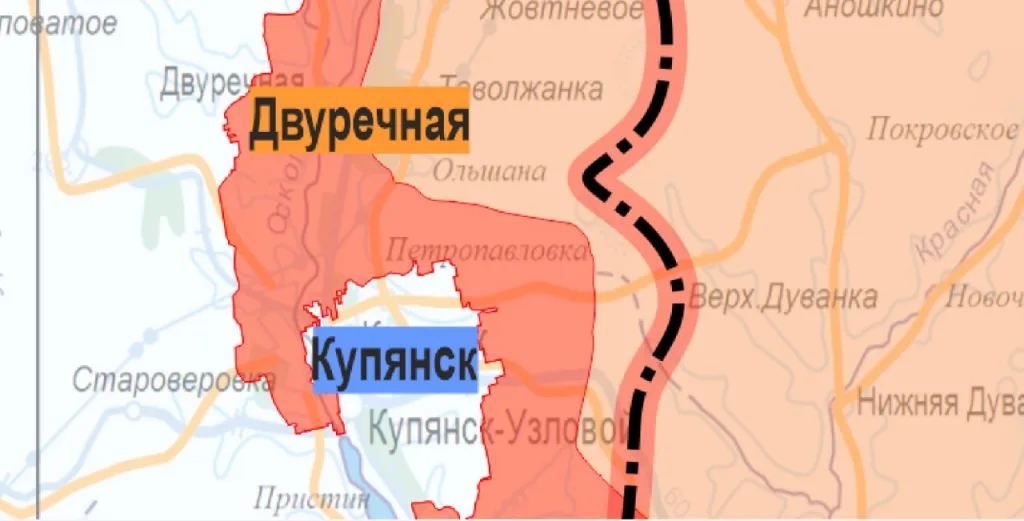 Юрий Подоляка: Купянское направление карта МО РФ от 25.09.25