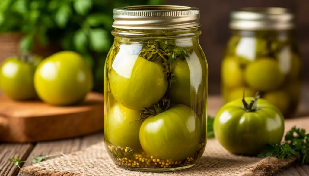 Зелёные бочковые помидоры в банках: простой и вкусный рецепт на зиму без стерилизации