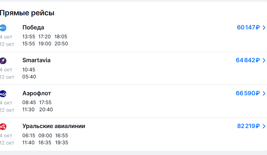 Билеты на каникулы в Калининград в два-три раза дороже, чем в другие осенние даты