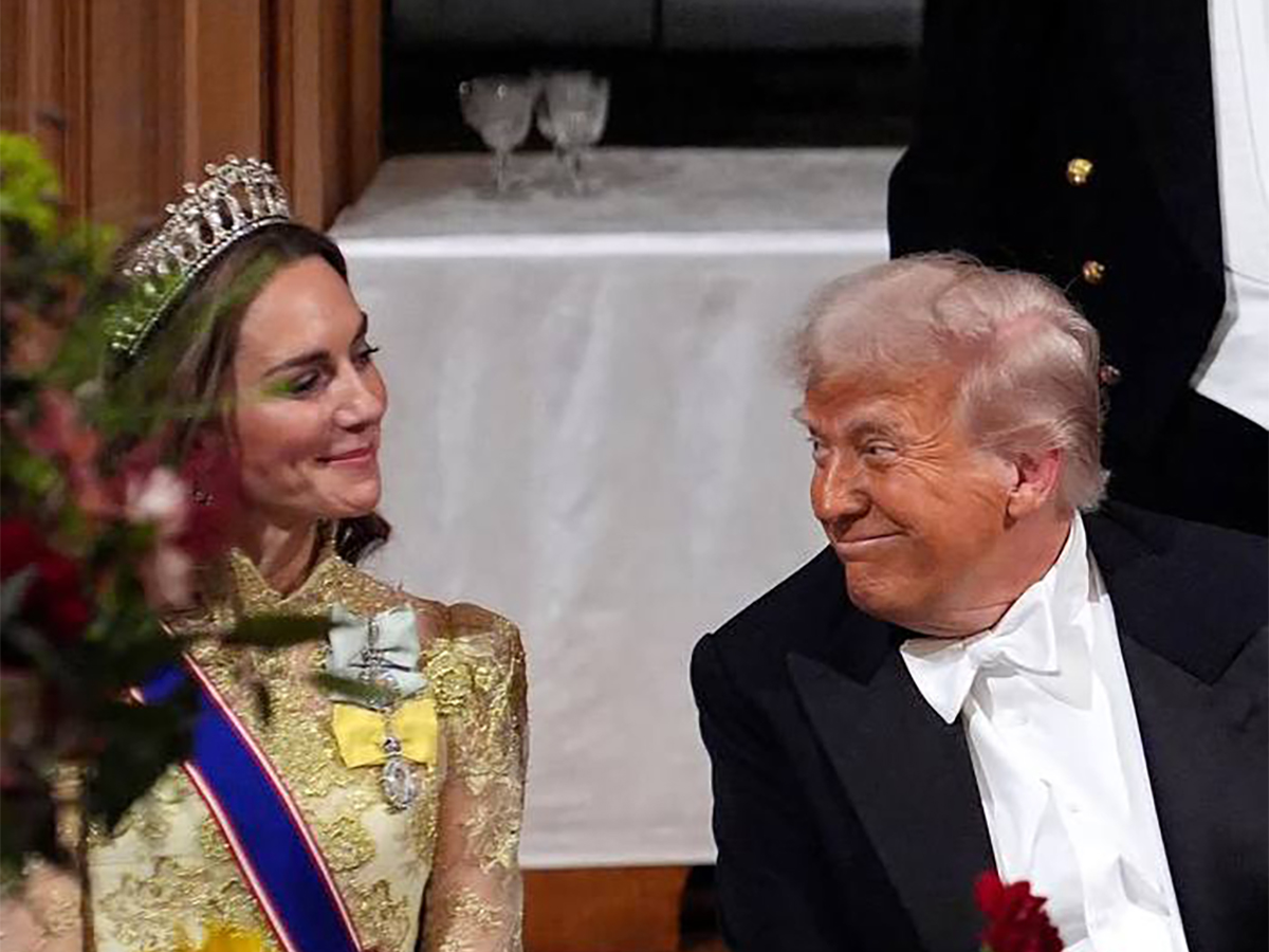 Трамп вспоминает скандальный твит с голой Кейт Миддлтон во время встречи с Карлом III0