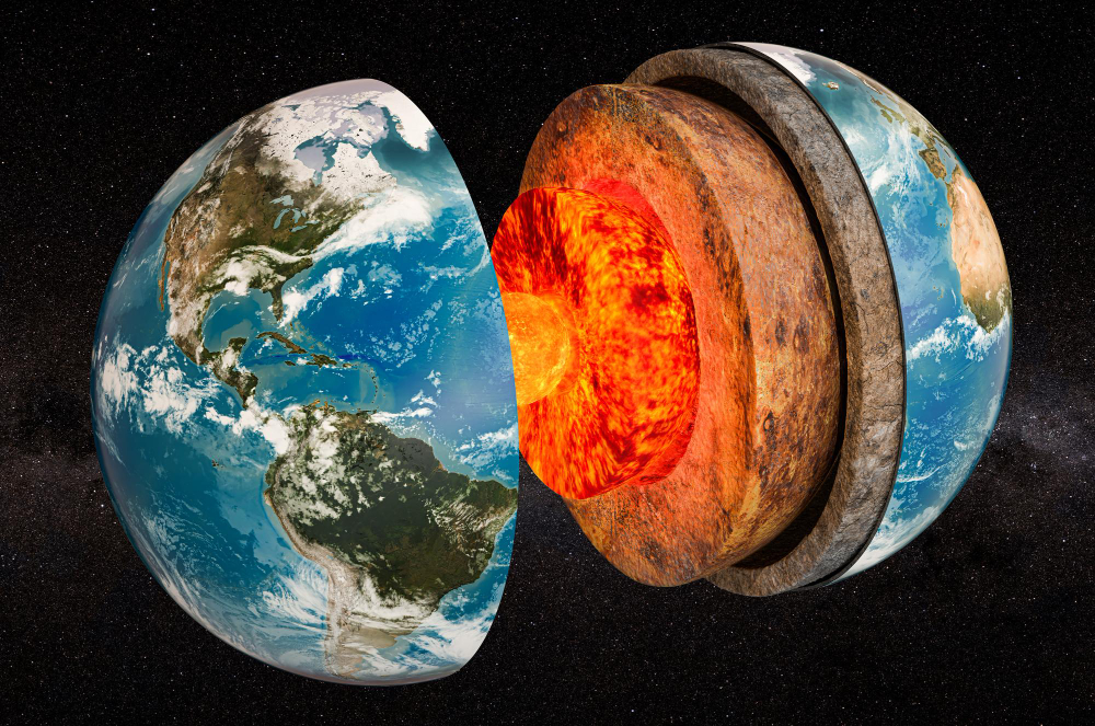 Nature: Ученые обнаружили раскалённую сферу диаметром 1300 км внутри ядра Земли0