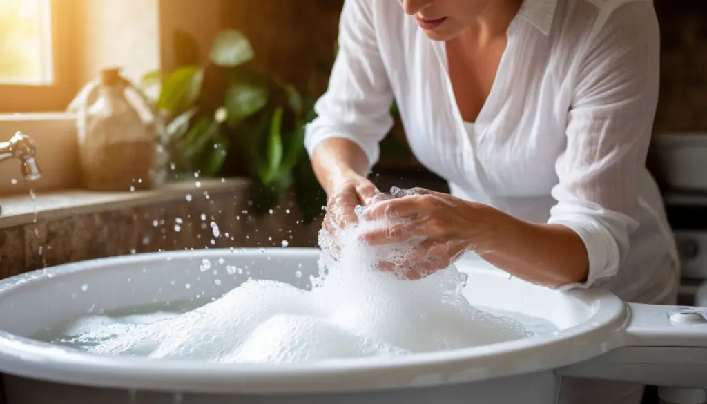 Всего три ложки в таз — и ваши белые вещи засияют как новые