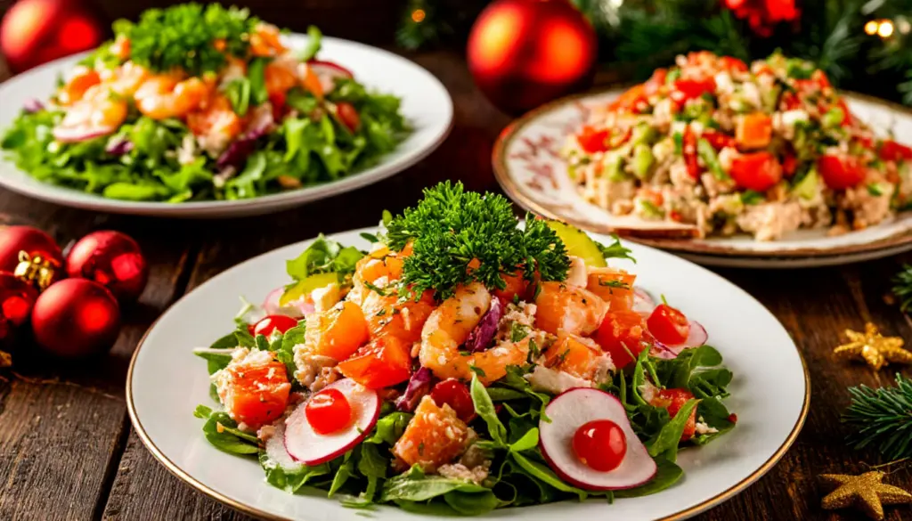 Два необычных салата для новогоднего стола: легкие рецепты с секретом — от них никто не сможет отказаться