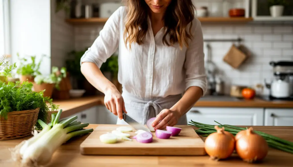 Способы нарезки лука без слез: советы от опытных хозяек — всего лишь потребуется свеча и полотенце