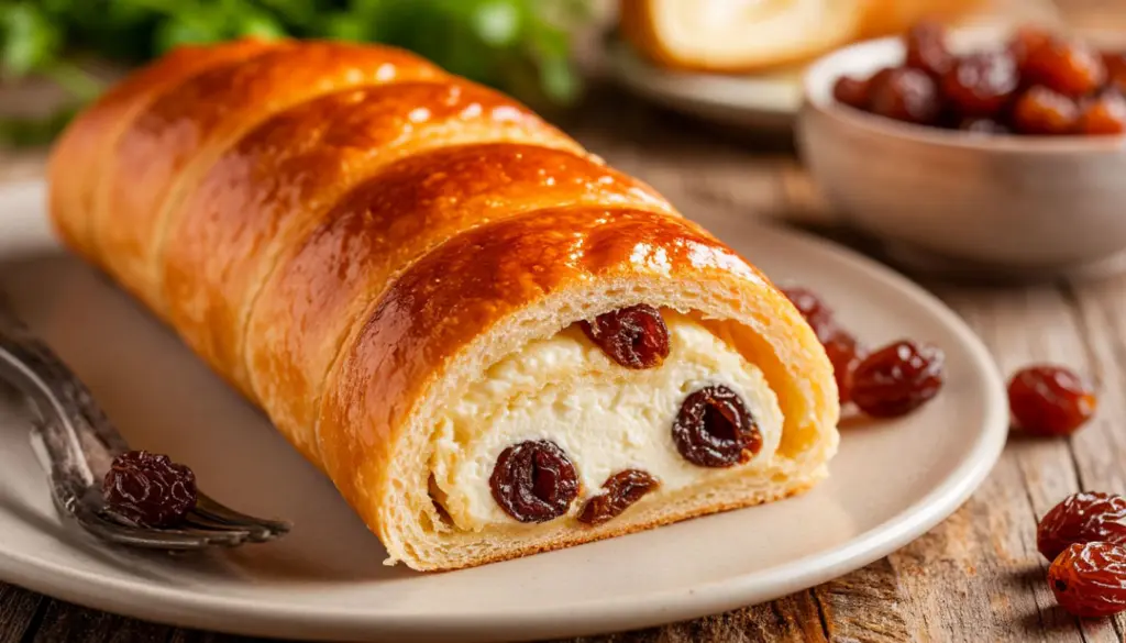 Сочники с творогом и изюмом: быстрое рулетное тесто, всего полчаса в духовке, нежные как облако