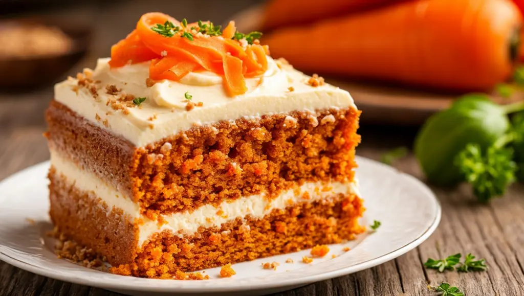 Морковный торт без пропитки: влажный бисквит и крем, напоминающий белоснежное облако