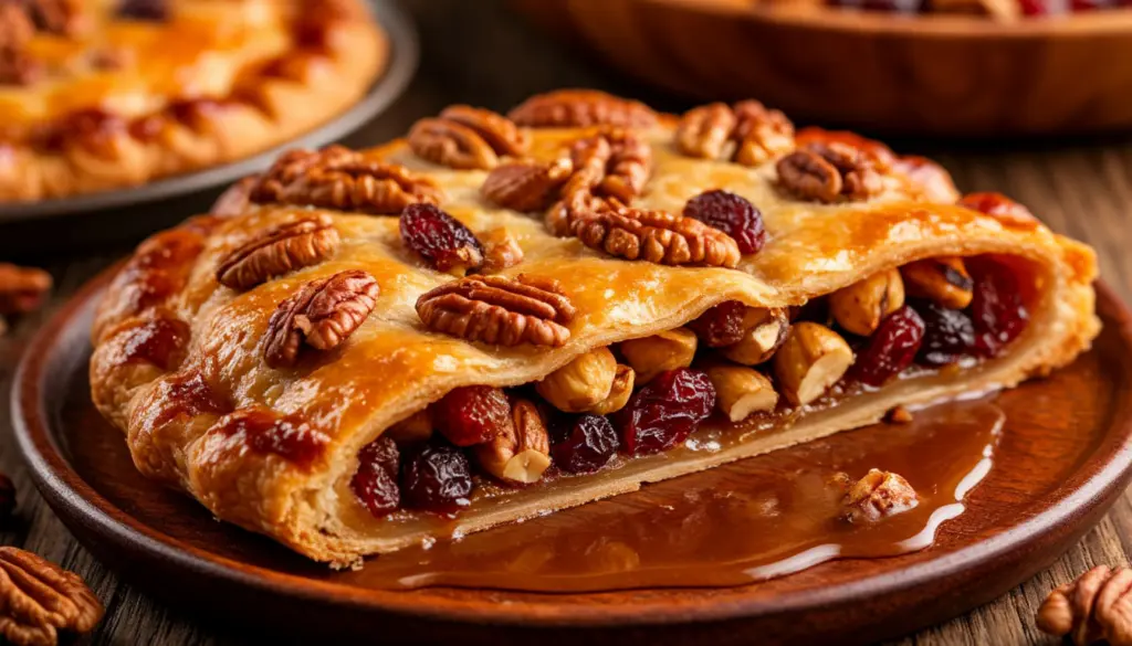 Восточный десерт с орехами и сухофруктами в восхитительной карамельной заливке – хрустящий, ароматный и безумно вкусный