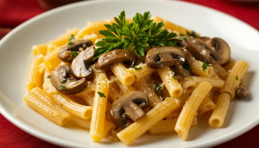 Сытная паста с грибами и творожным сыром: простой и вкусный рецепт для идеального ужина