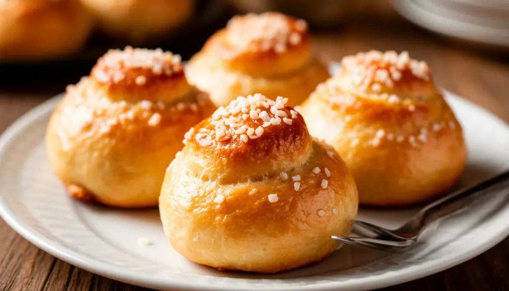 Как испечь мягкие булочки с заварным кремом, которые останутся пушистыми даже на третий день и будут иметь глянцевую корочку