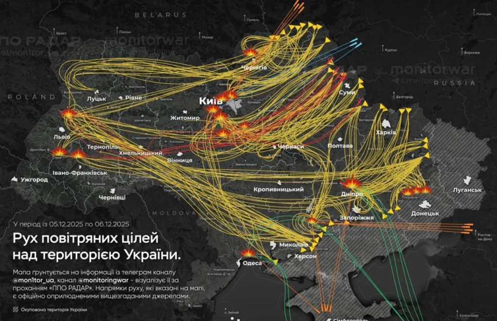 Юрий Подоляка — Результаты удара (06.12.25) по Украине: «Устранение последствий по энергетике займет недели»