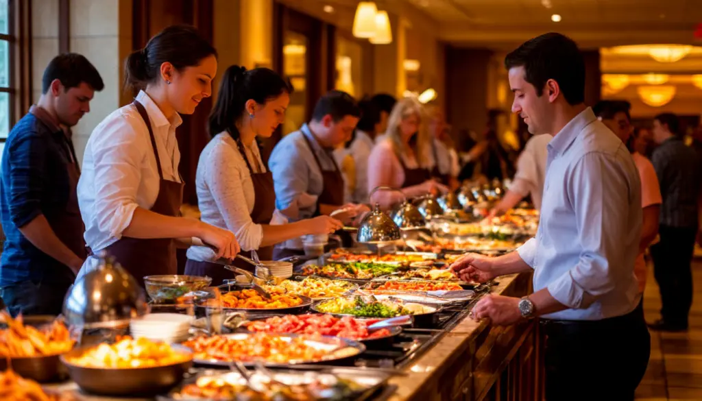 Кулинарные изыски шведского стола в Эмиратах: мясные деликатесы, сладости и неожиданные блюда от кухонных мастеров ОАЭ