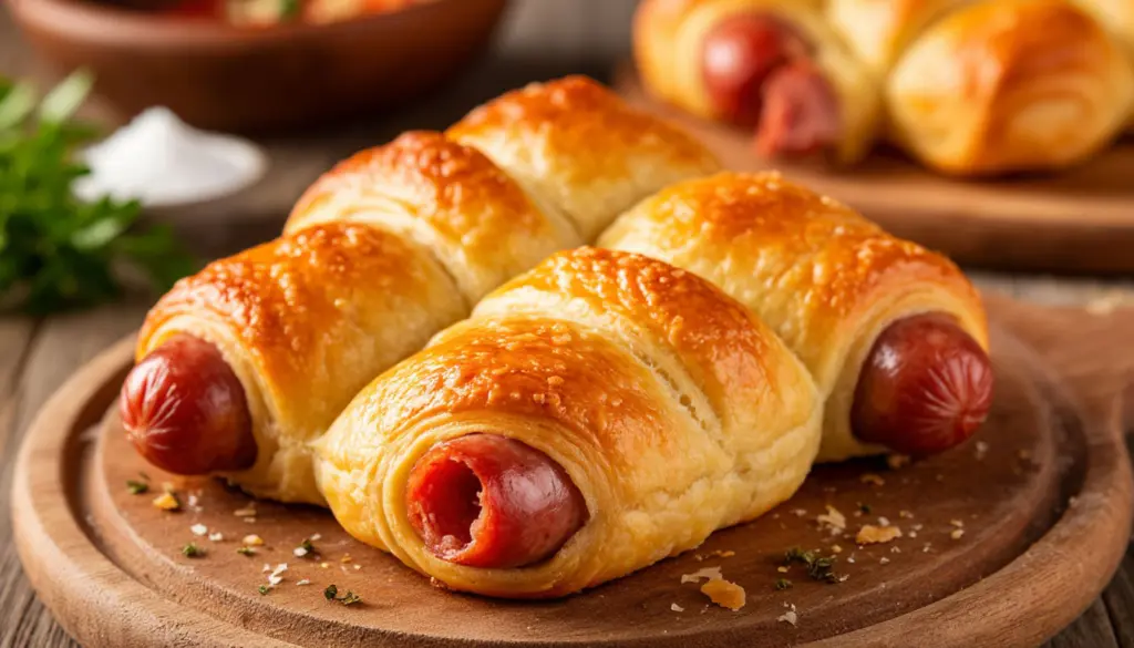 Отличный вариант перекуса: быстро и легко готовим сосиски в тесте с сыром — объединяем семью за столом