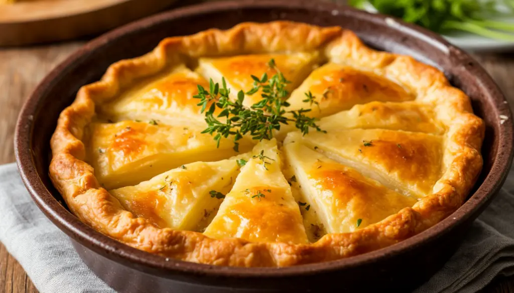 Постный картофельный пирог с луком: тесто на воде получается таким же нежным, как у сладкой выпечки