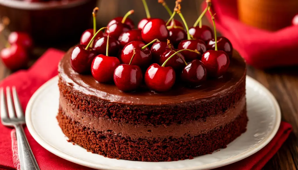 Вишневый шоколадный пирог без яиц и масла — идеальный быстрый десерт для неожиданных гостей