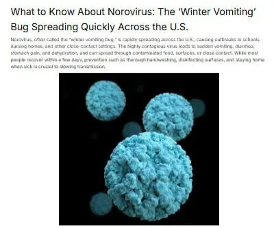 В США стремительно распространяется опасный норовирус, поражающий желудок и кишечник